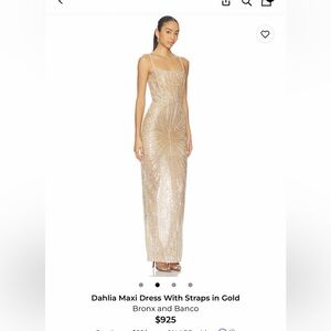 Bronx and Banco Gold Dahlia Maxi Dress with Straps